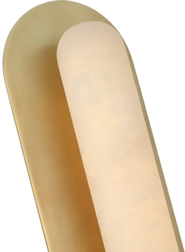 Visual Comfort - Fosse 28" Linear Tube Alabaster Sconce - Gold