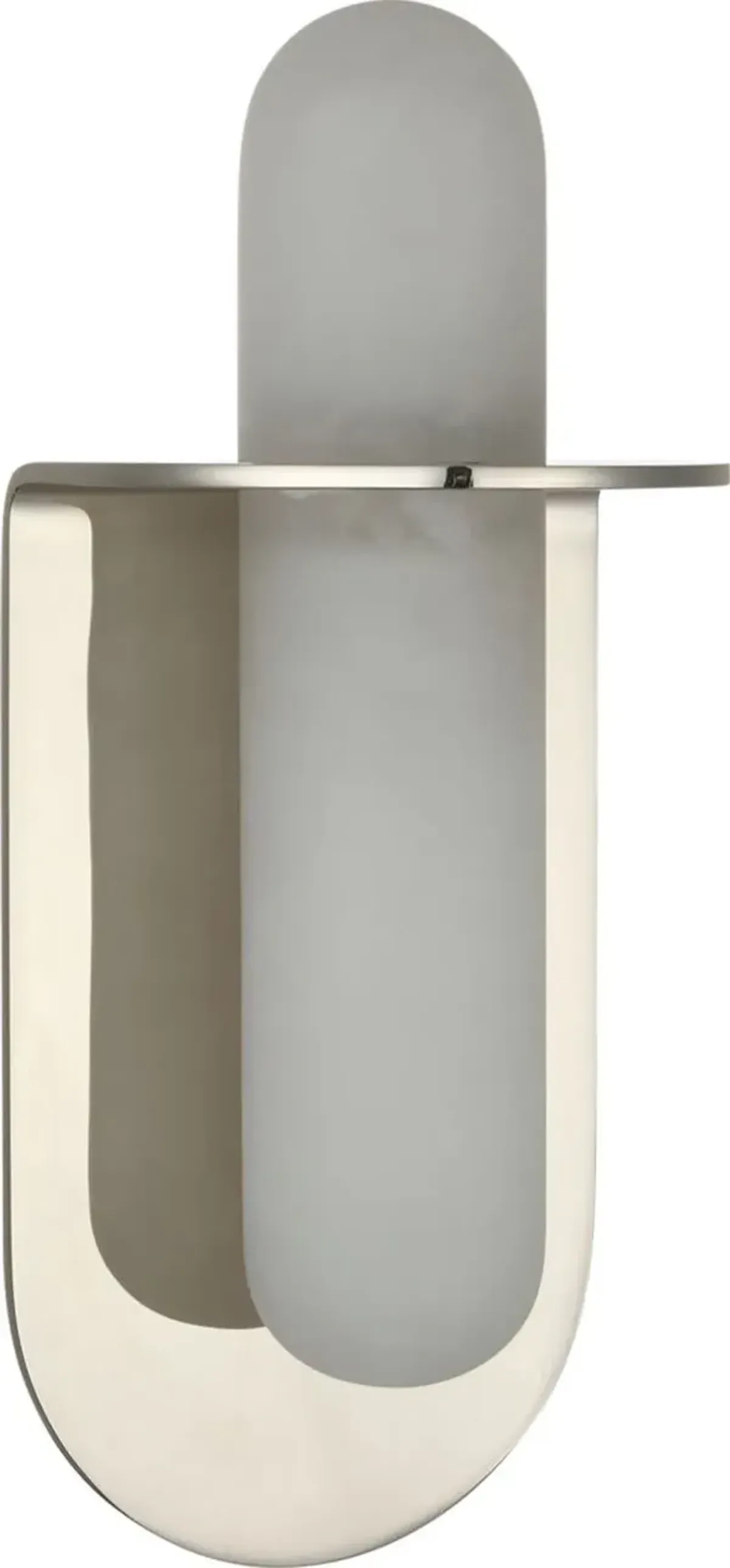 Visual Comfort - Fosse Alabaster Oval Sconce - Silver