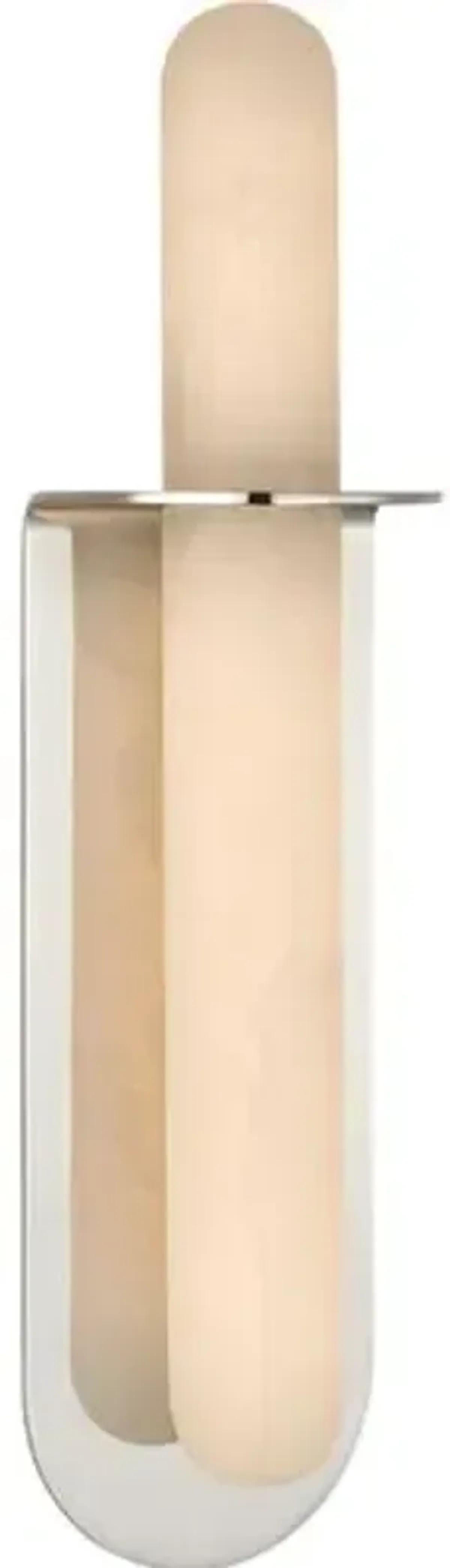 Visual Comfort - Fosse Alabaster Oval Sconce - Silver