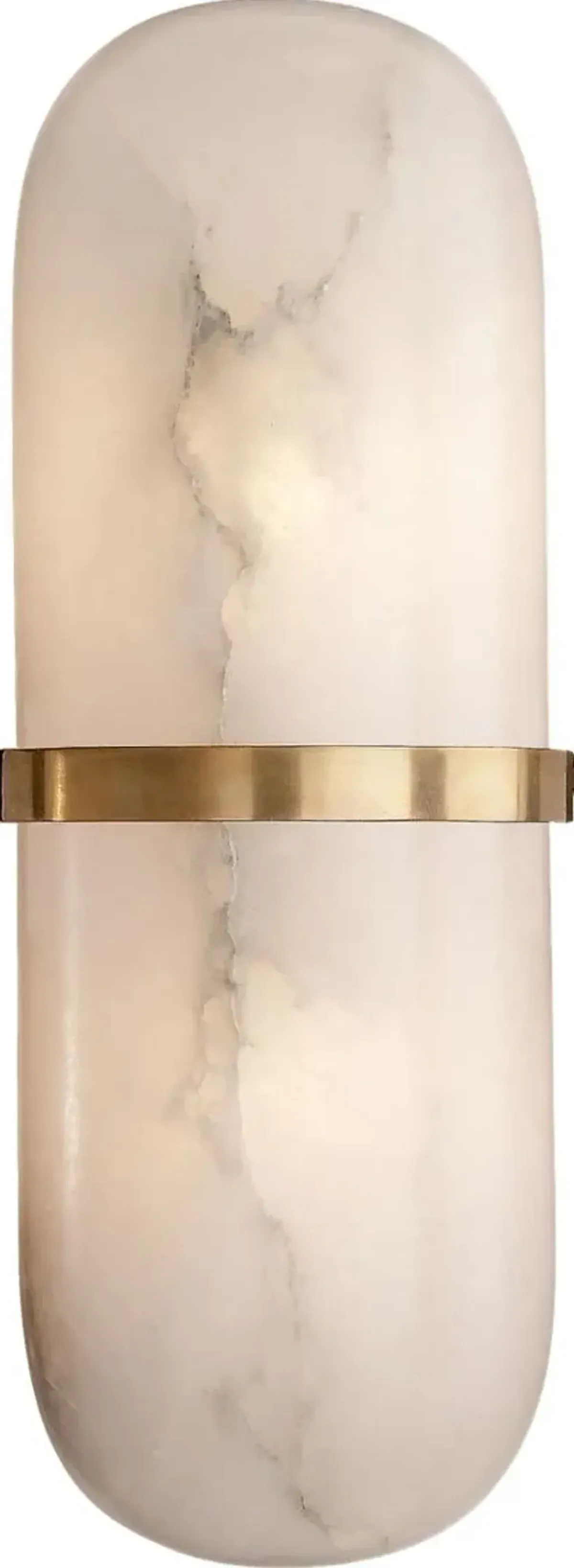 Visual Comfort - Melange Alabaster Pill Form Sconce - Gold