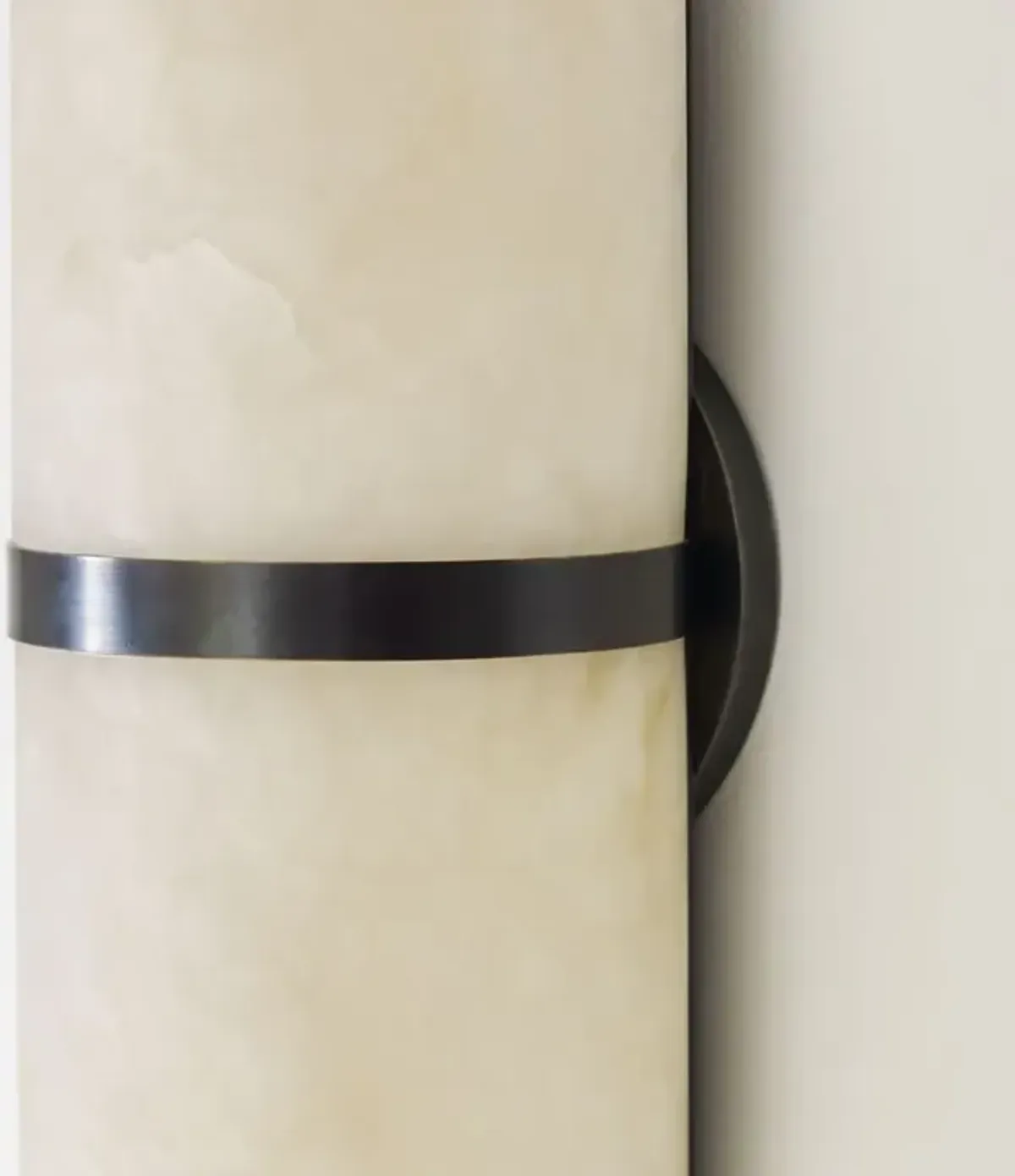 Visual Comfort - Melange Alabaster Pill Form Sconce - Black