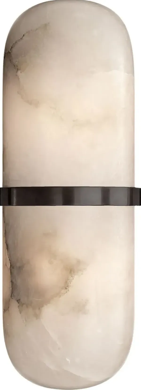 Visual Comfort - Melange Alabaster Pill Form Sconce - Black