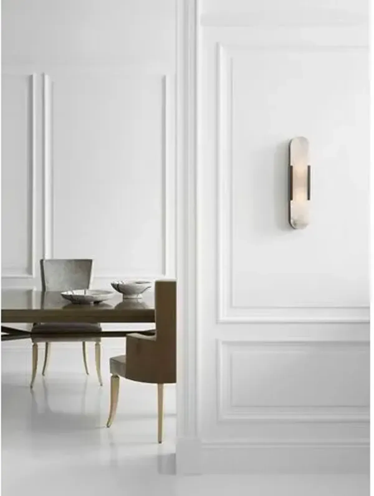 Visual Comfort - Melange Alabaster Elongated Sconce - Brown