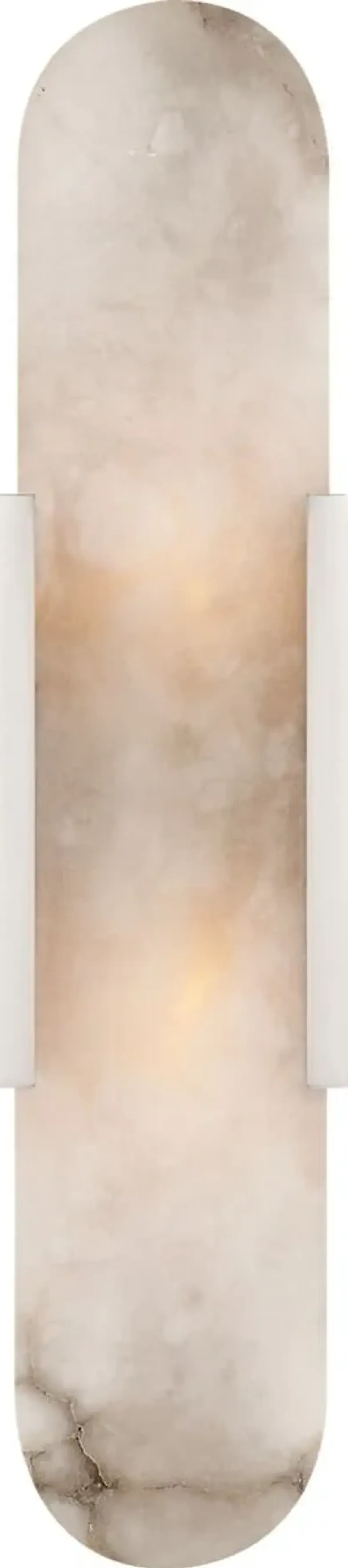 Visual Comfort - Melange Alabaster Elongated Sconce - Silver
