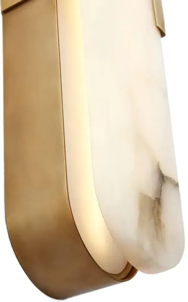 Visual Comfort - Melange Alabaster Integrated LED Elongated Sconce - Gold