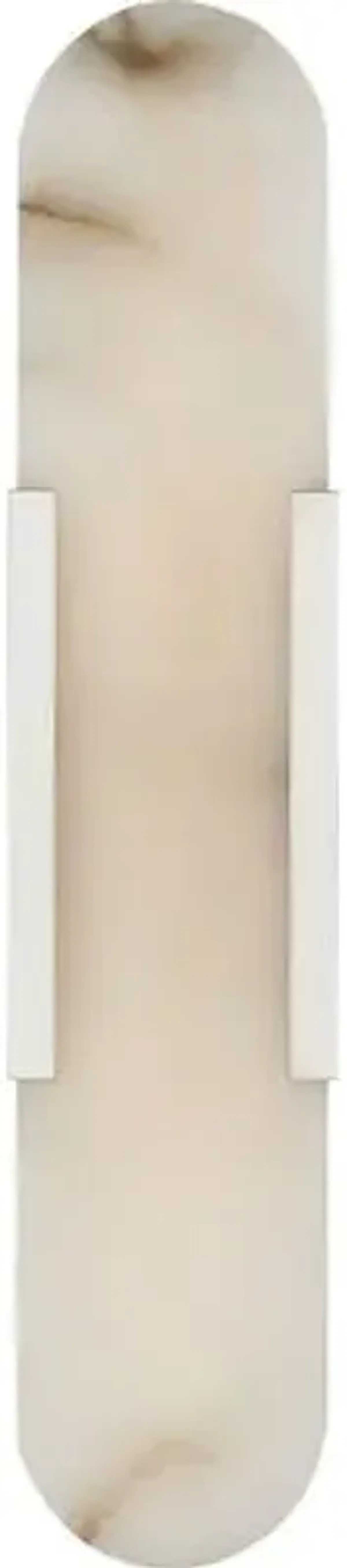 Visual Comfort - Melange Alabaster Integrated LED Elongated Sconce - Silver