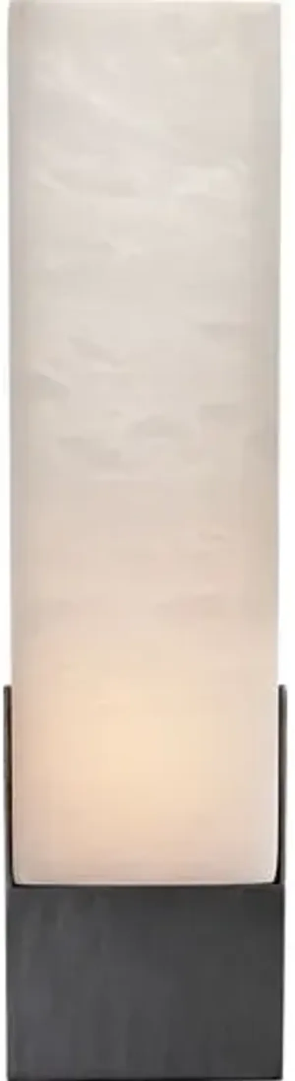 Visual Comfort - Covet Tall Box Alabaster Bath Sconce - Black
