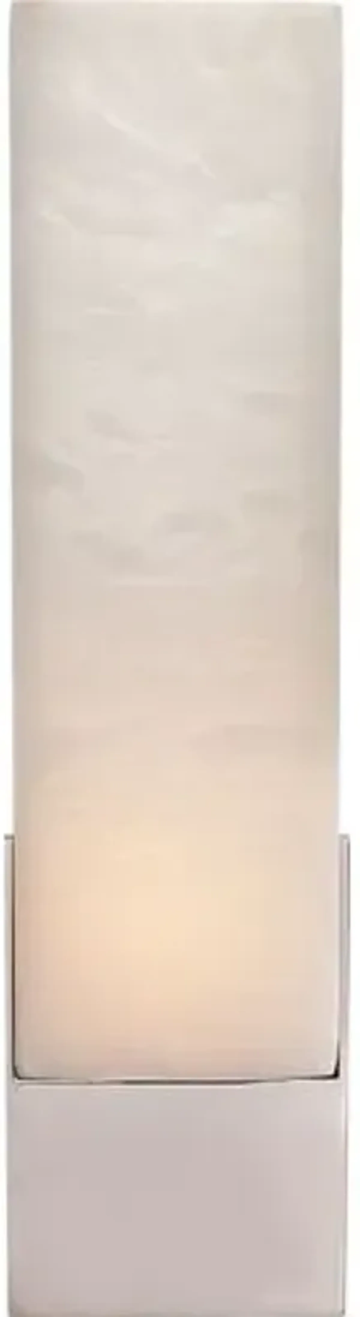 Visual Comfort - Covet Tall Box Alabaster Bath Sconce - Silver