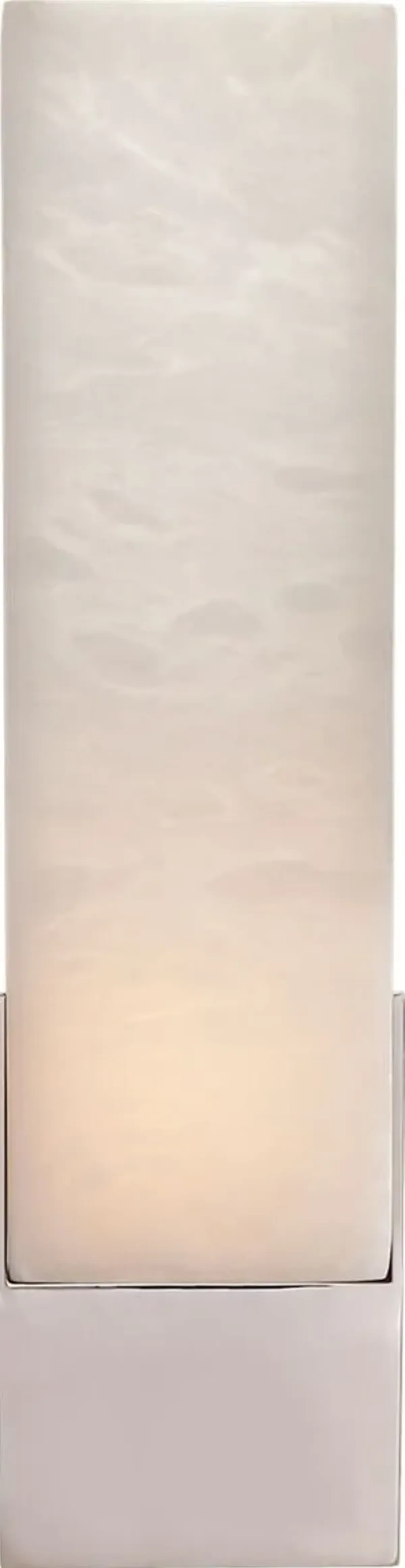 Visual Comfort - Covet Tall Box Alabaster Bath Sconce - Silver
