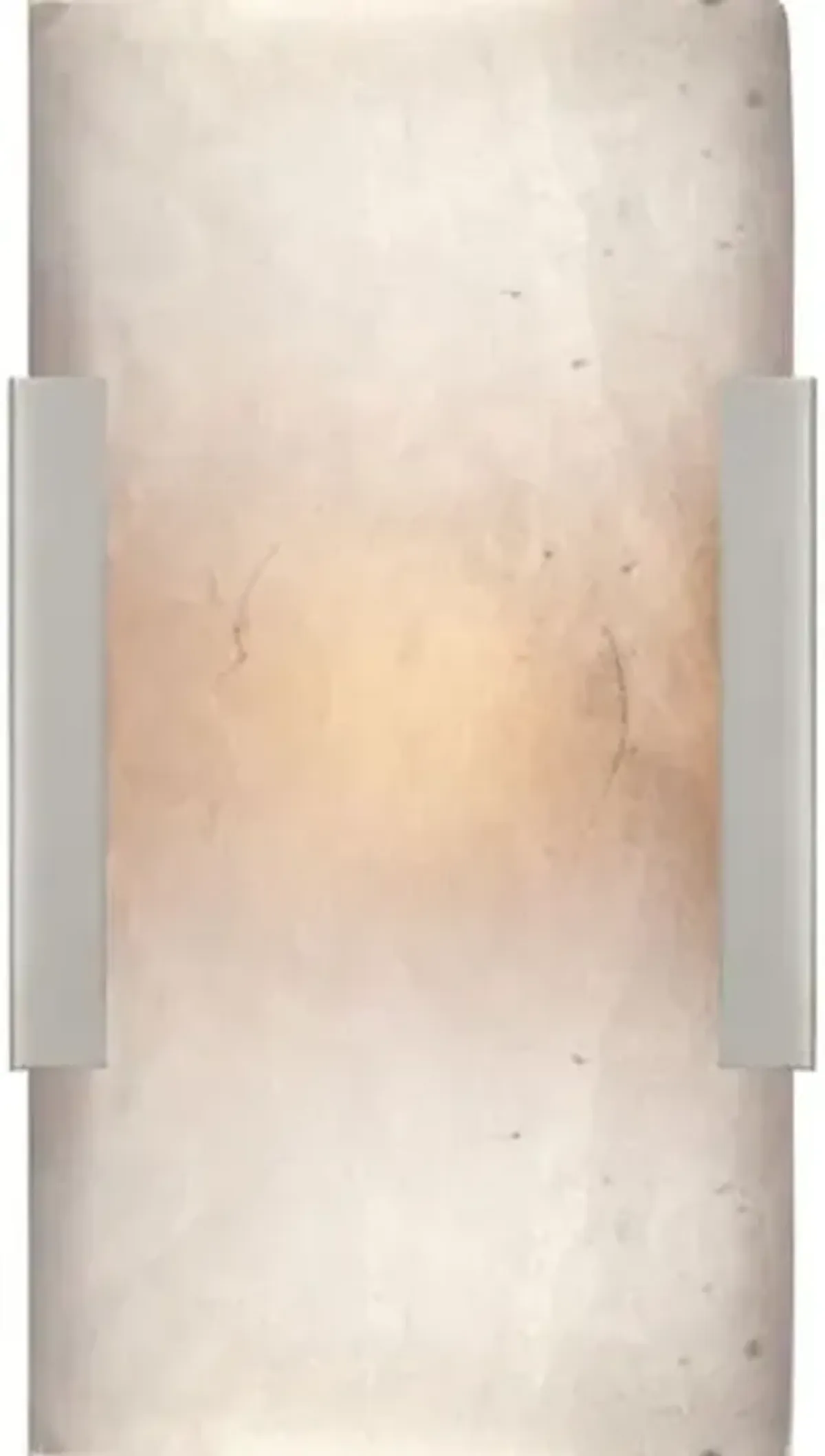 Visual Comfort - Covet Wide Clip Alabaster Bath Sconce - Silver