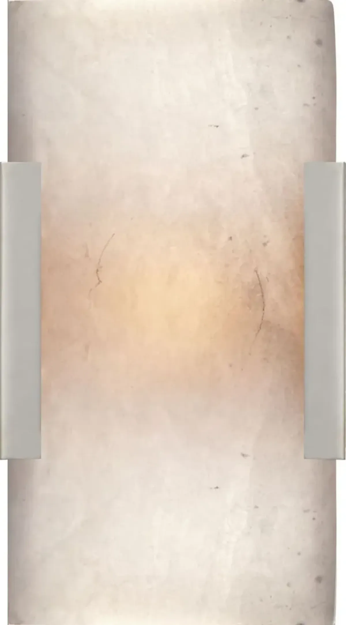 Visual Comfort - Covet Wide Clip Alabaster Bath Sconce - Silver