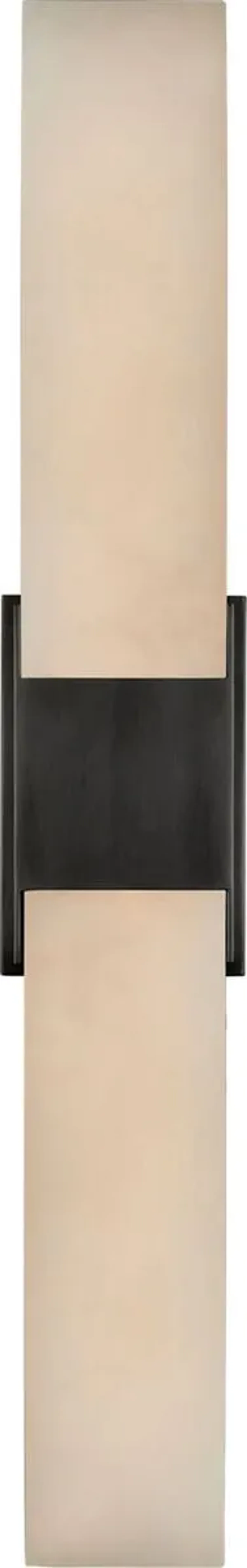 Visual Comfort - Covet Alabaster Double Box Sconce - Black