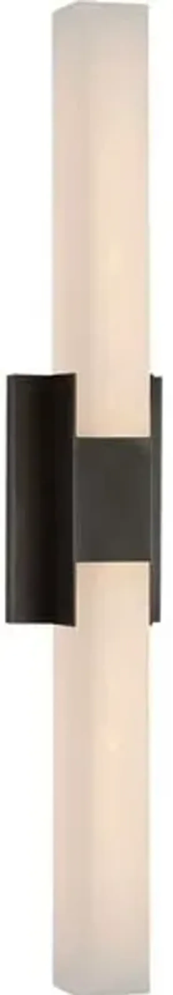 Visual Comfort - Covet 28" Alabaster Double Bath Light - Black