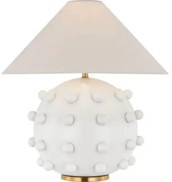 Visual Comfort - Linden Medium Orb Table Lamp - White