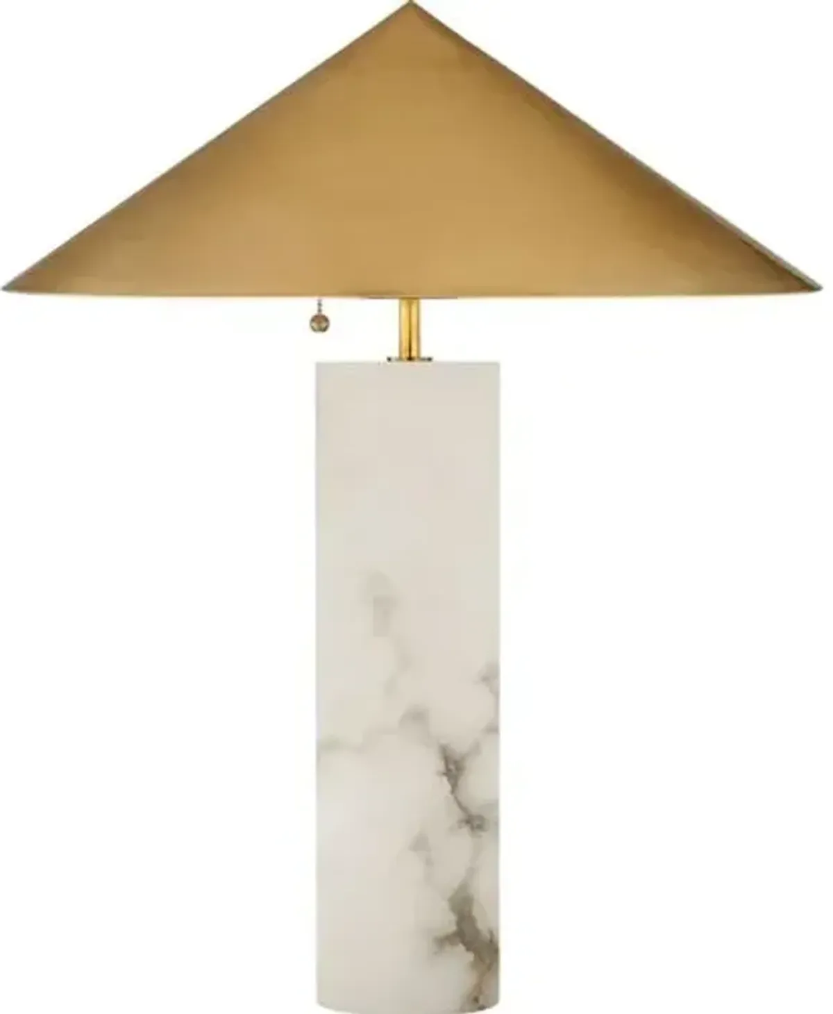 Visual Comfort - Minimalist Medium Marble Table Lamp - White