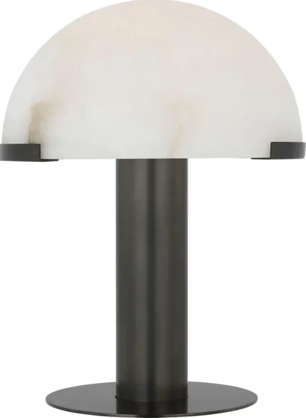 Visual Comfort - Melange 12" Alabaster Rechargeable Table Lamp - Black