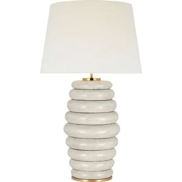 Visual Comfort - Phoebe Extra Large Stacked Table Lamp - White