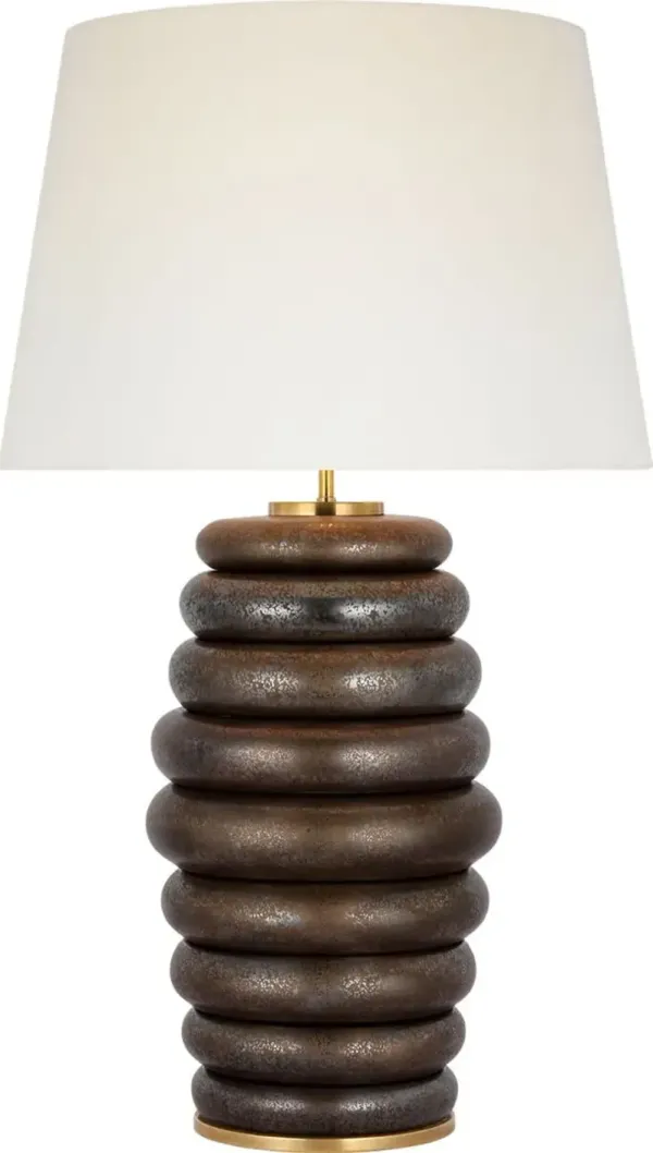 Visual Comfort - Phoebe Extra Large Stacked Table Lamp - Brown