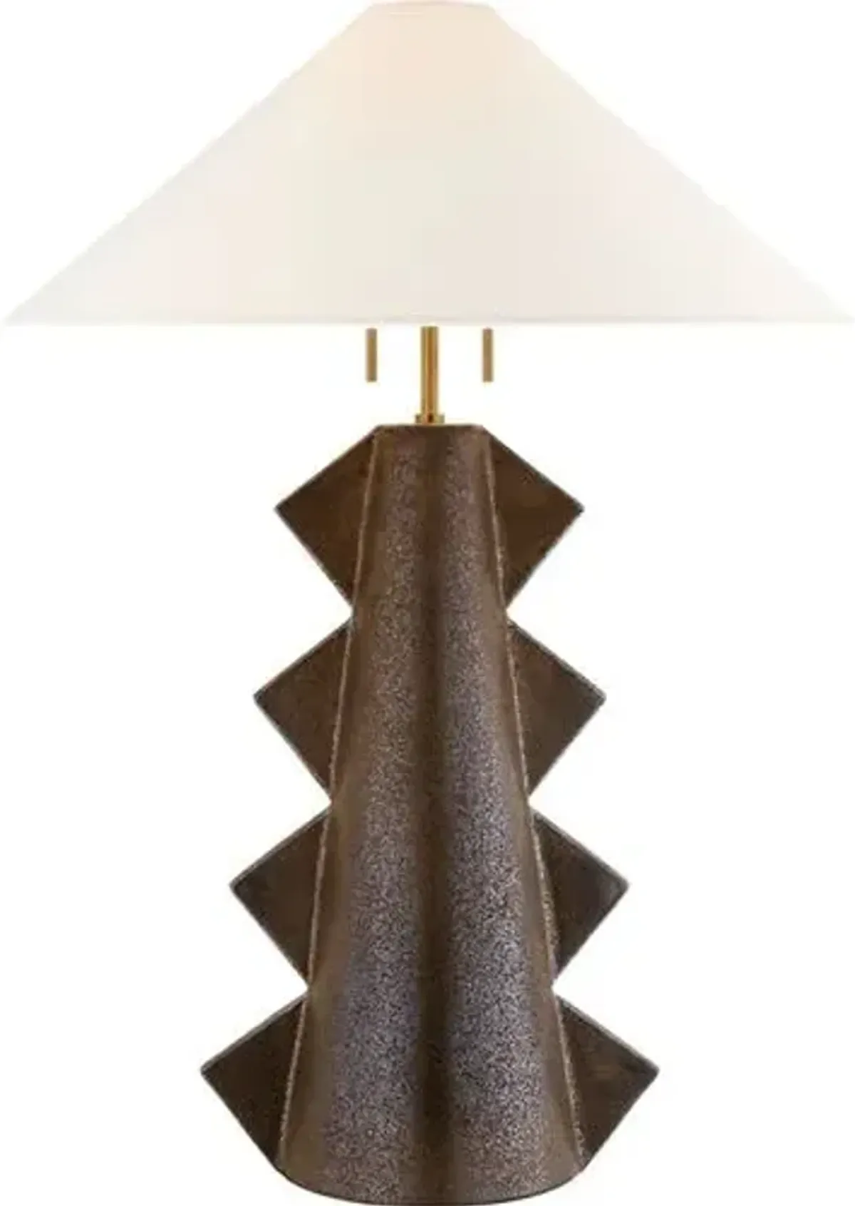 Visual Comfort - Senso Large Ceramic Table Lamp - Brown