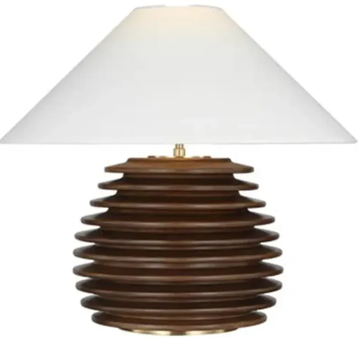 Visual Comfort - Crenelle 20" Stacked Table Lamp - Brown