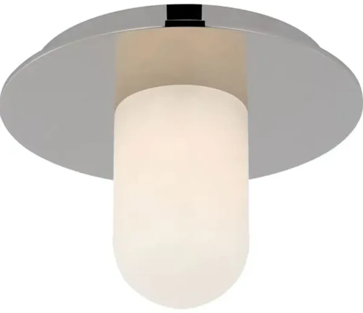 Visual Comfort - Fosse 6" Solitaire Alabaster Flush Mount - Silver