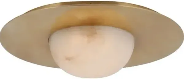 Visual Comfort - Fosse Alabaster Flush Mount - Gold