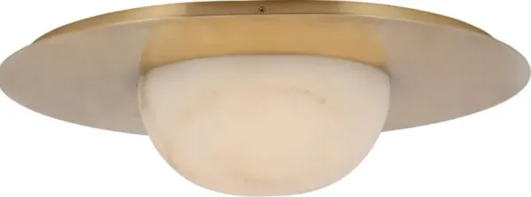 Visual Comfort - Fosse Alabaster Flush Mount - Gold