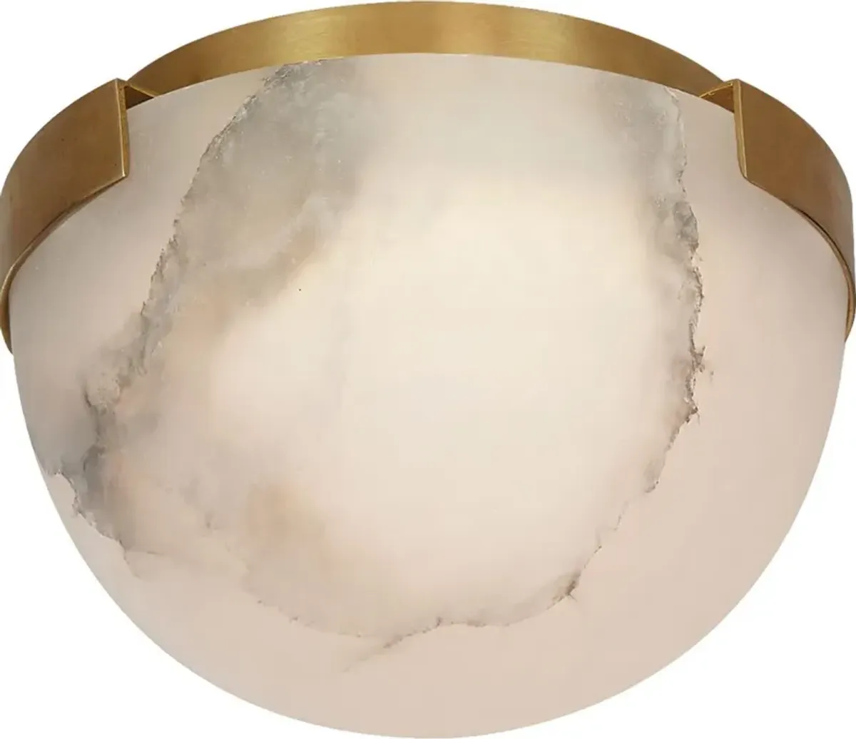 Visual Comfort - Melange 5" Alabaster Solitaire Flush Mount - Gold