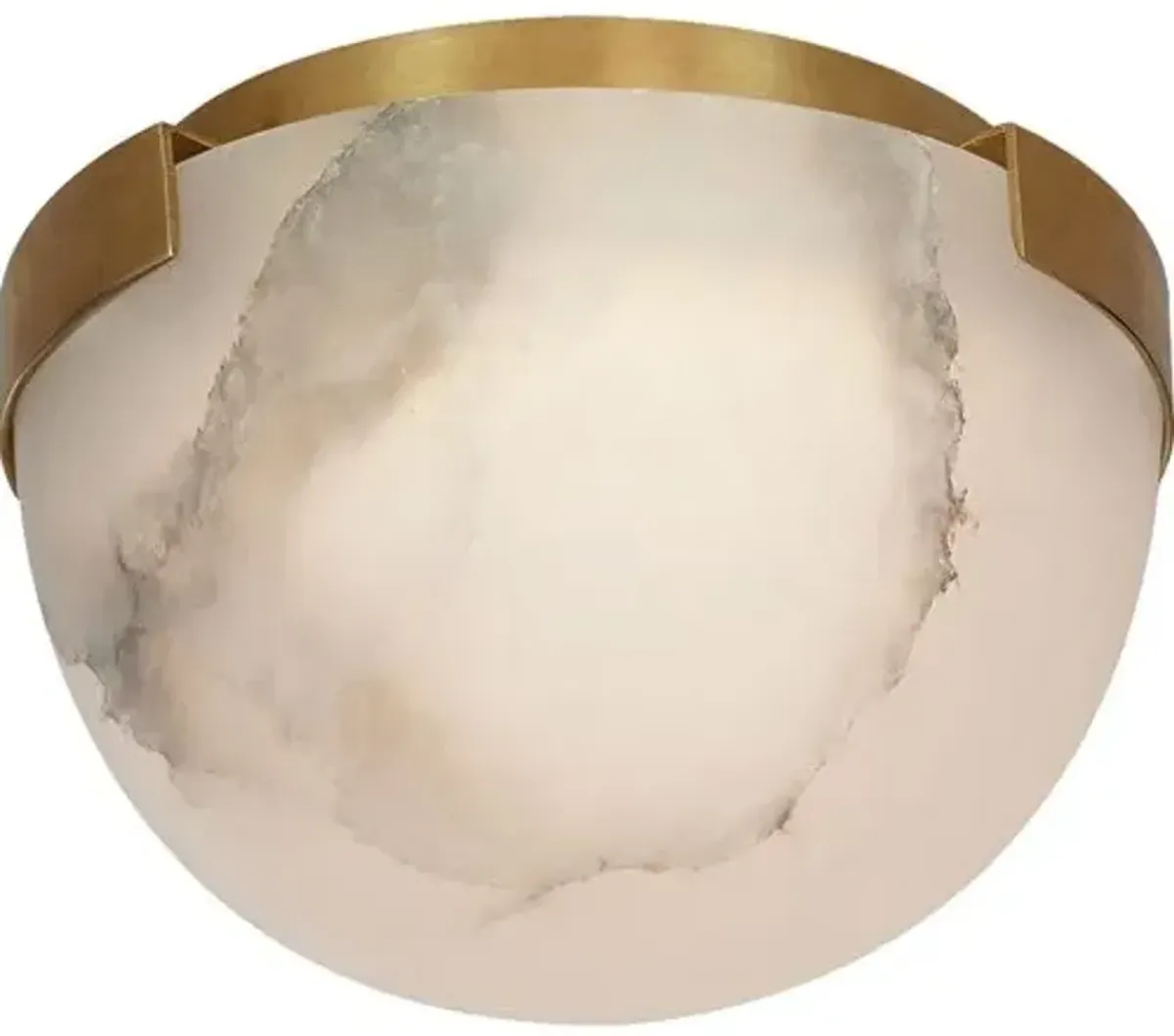 Visual Comfort - Melange 5" Alabaster Solitaire Flush Mount - Gold