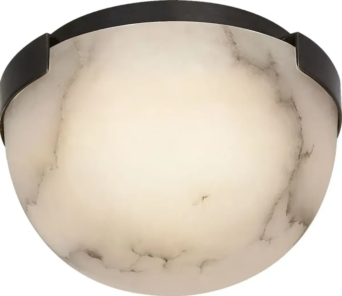 Visual Comfort - Melange 5" Alabaster Solitaire Flush Mount - Brown