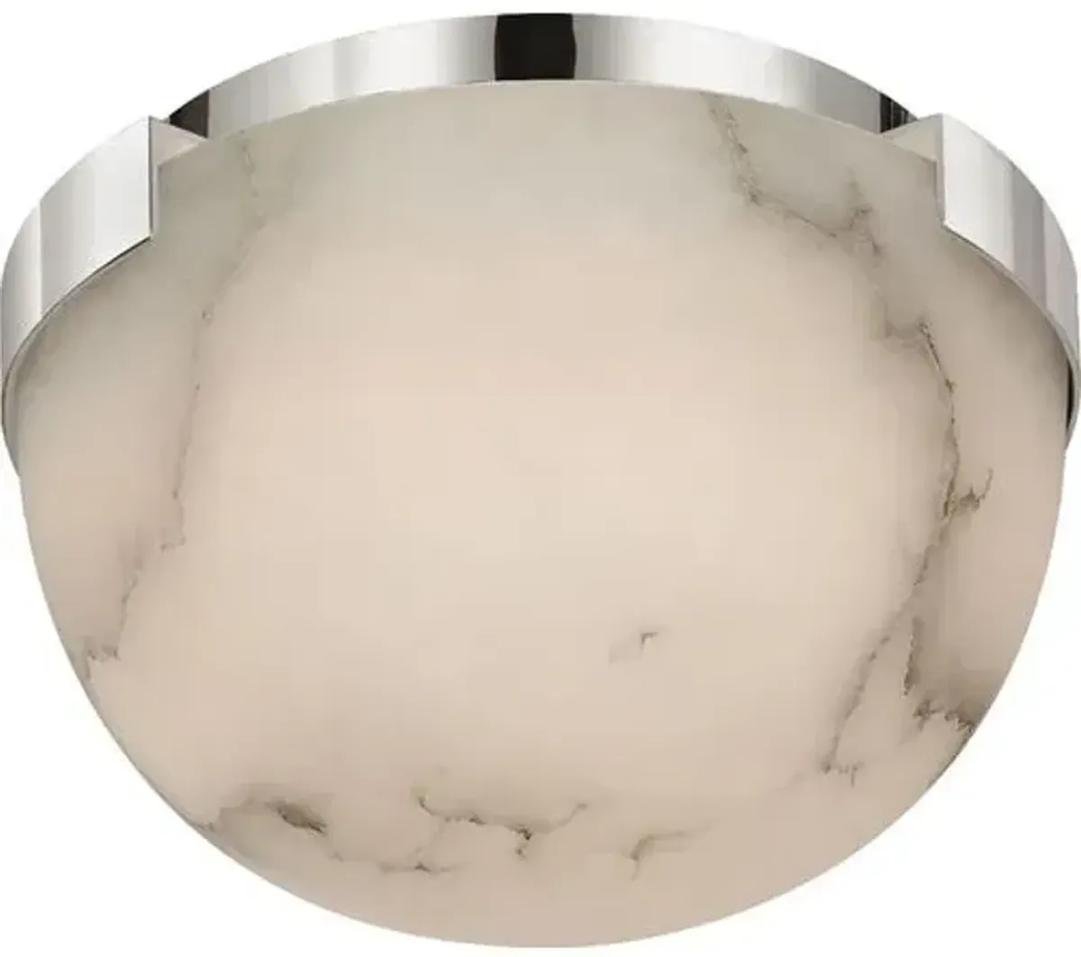 Visual Comfort - Melange 5" Alabaster Solitaire Flush Mount - Silver
