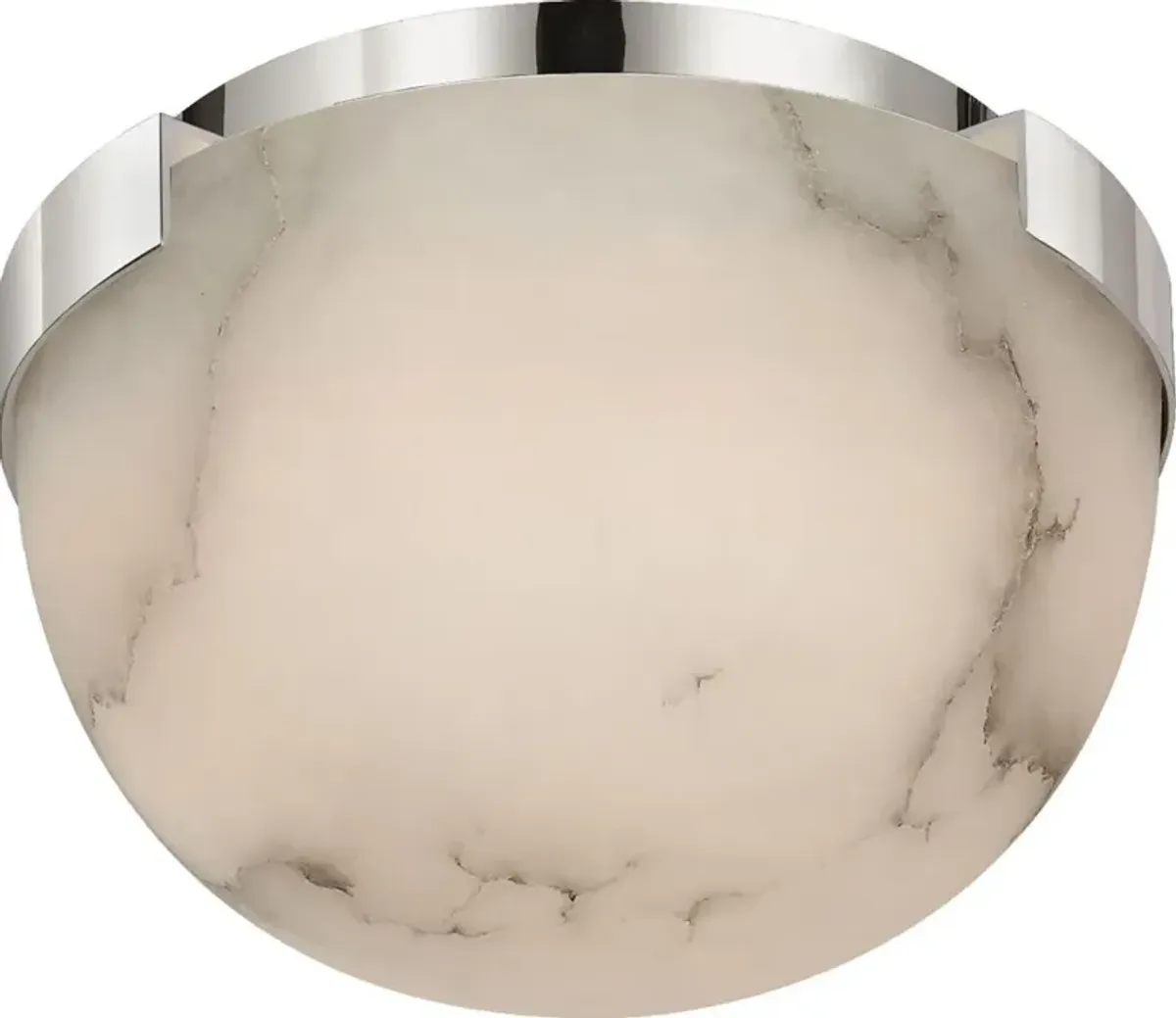 Visual Comfort - Melange 5" Alabaster Solitaire Flush Mount - Silver