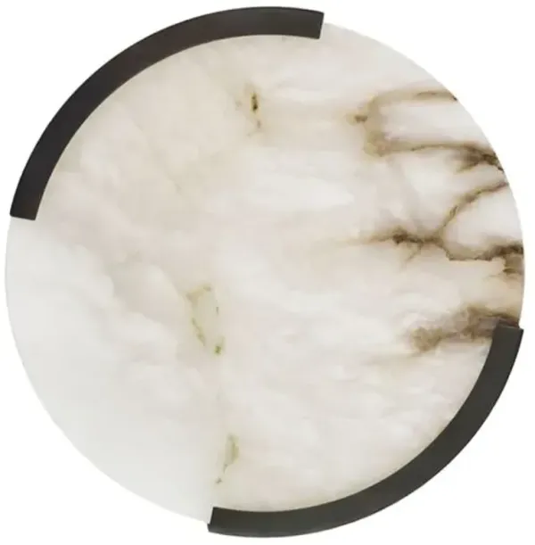 Visual Comfort - Melange Alabaster Flush Mount - Black