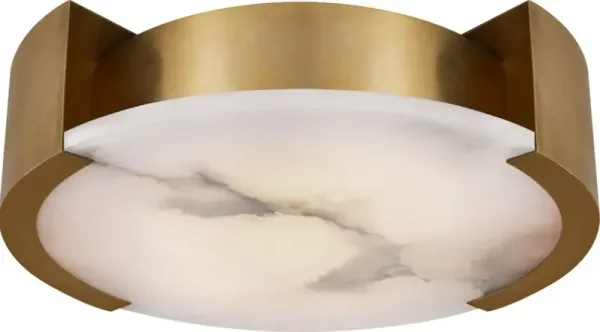 Visual Comfort - Melange Alabaster Flush Mount - Gold