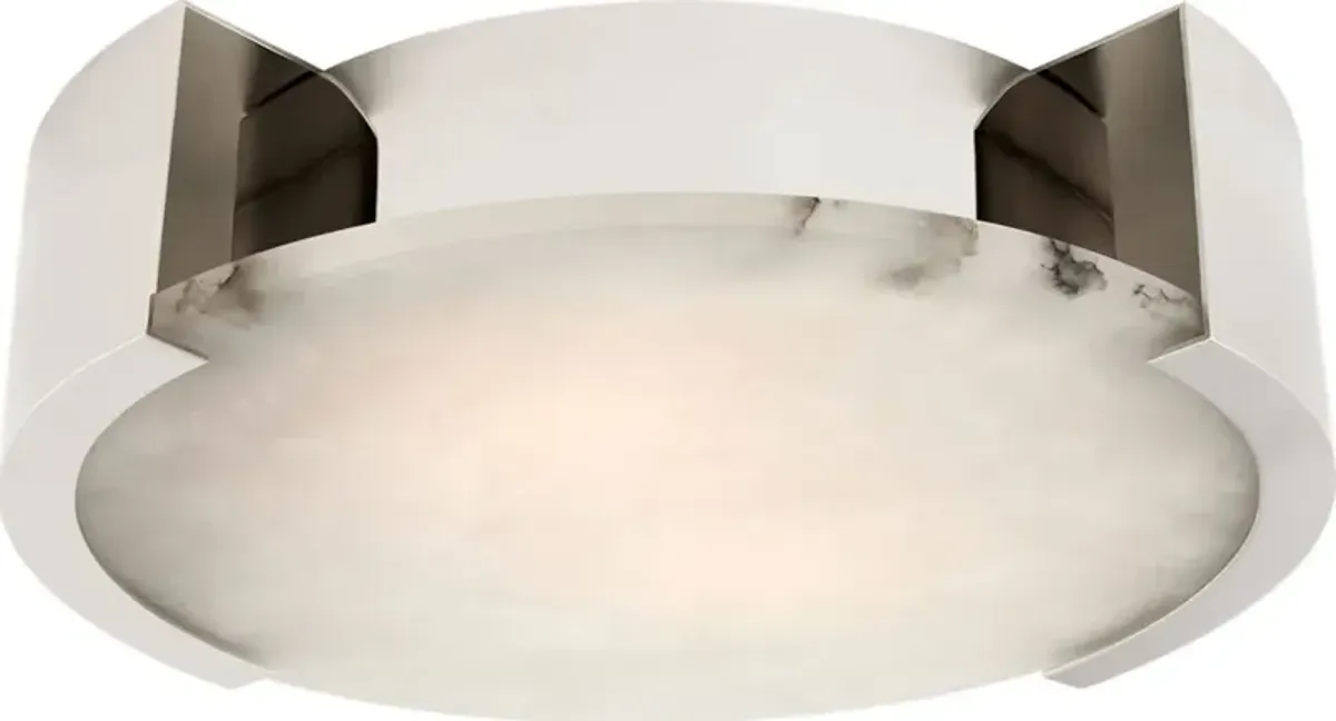Visual Comfort - Melange Alabaster Flush Mount - Silver