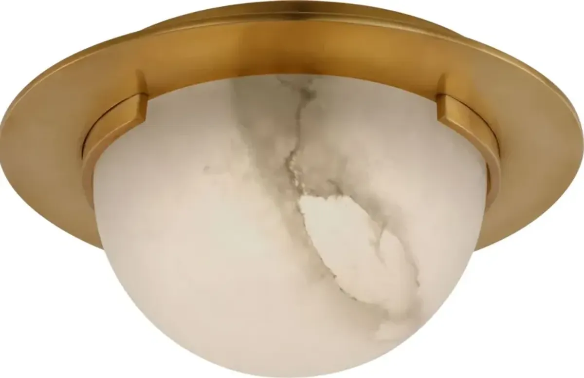 Visual Comfort - Melange 6" Alabaster Solitaire Flush Mount - Gold