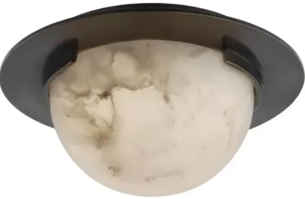Visual Comfort - Melange 6" Alabaster Solitaire Flush Mount - Brown