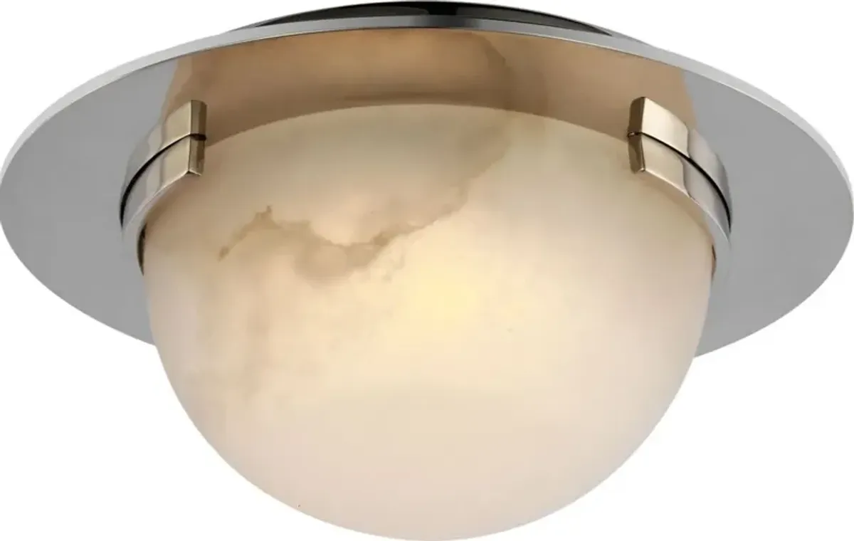 Visual Comfort - Melange 6" Alabaster Solitaire Flush Mount - Silver