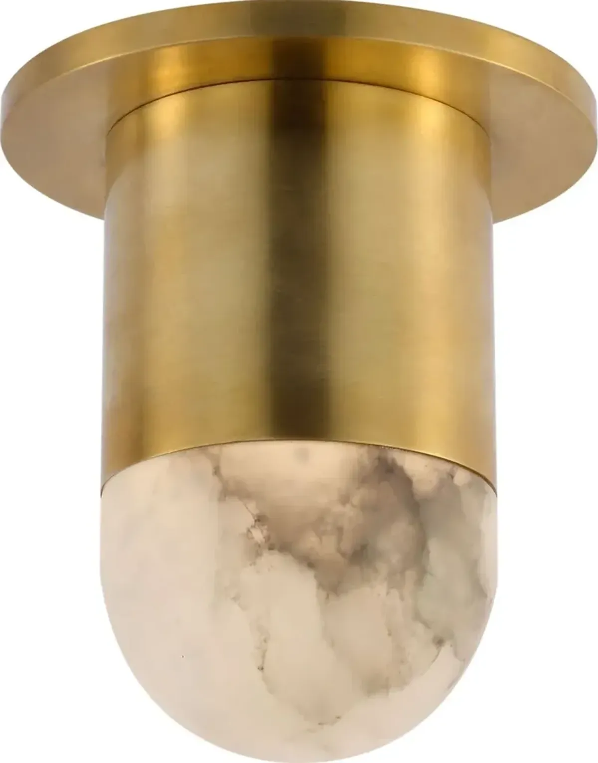 Visual Comfort - Melange Alabaster Mini Monopoint Flush Mount - Gold