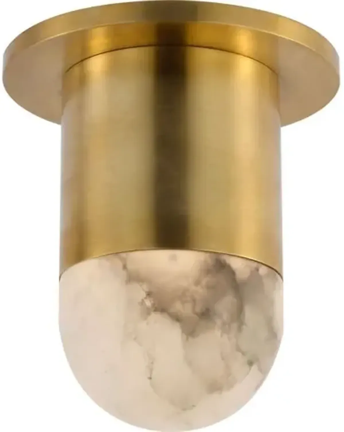 Visual Comfort - Melange Alabaster Mini Monopoint Flush Mount - Gold