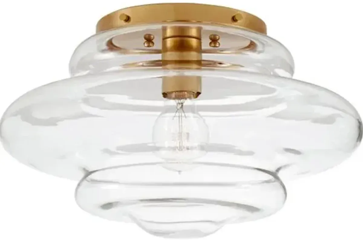Visual Comfort - Tableau Medium Flush Mount - Gold