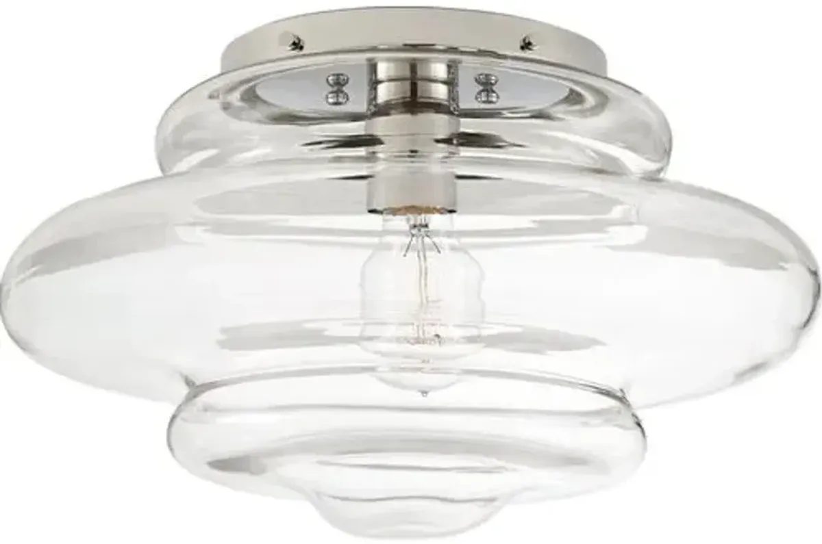 Visual Comfort - Tableau Medium Flush Mount - Clear