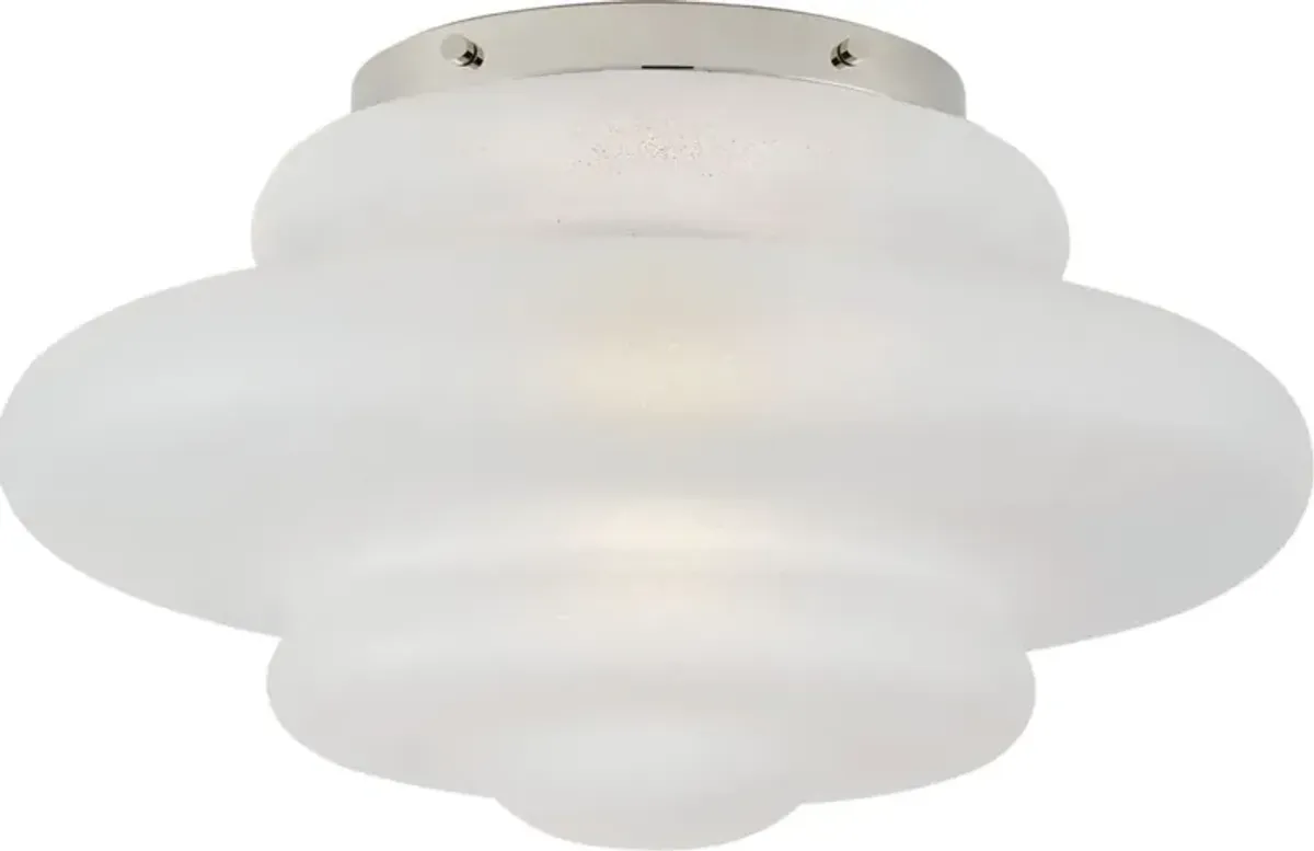 Visual Comfort - Tableau Medium Flush Mount - Silver