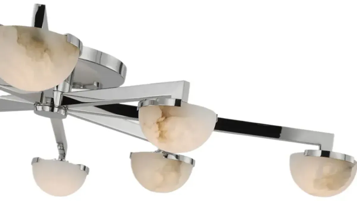 Visual Comfort - Pedra Staggered Arm Flush Mount - Silver