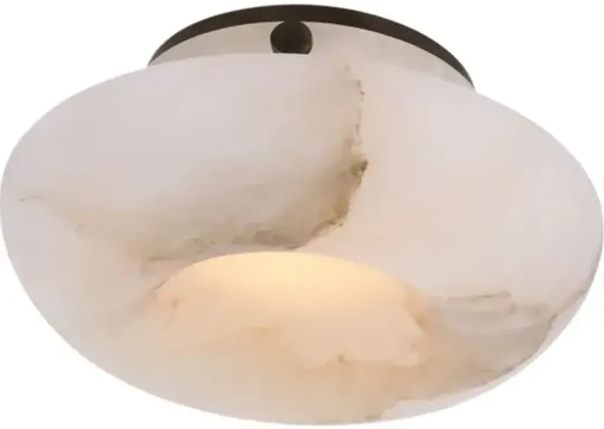 Visual Comfort - Cappello 6" Alabaster Flush Mount - Black