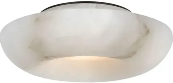 Visual Comfort - Cappello Alabaster Flush Mount - Black