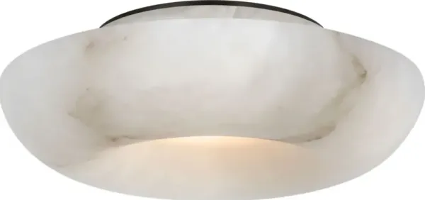 Visual Comfort - Cappello Alabaster Flush Mount - Black