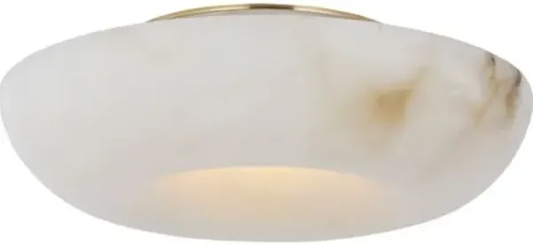 Visual Comfort - Cappello Alabaster Flush Mount - White