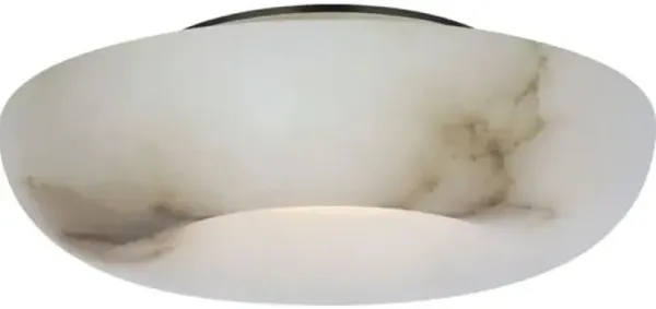 Visual Comfort - Cappello Alabaster Flush Mount - Black