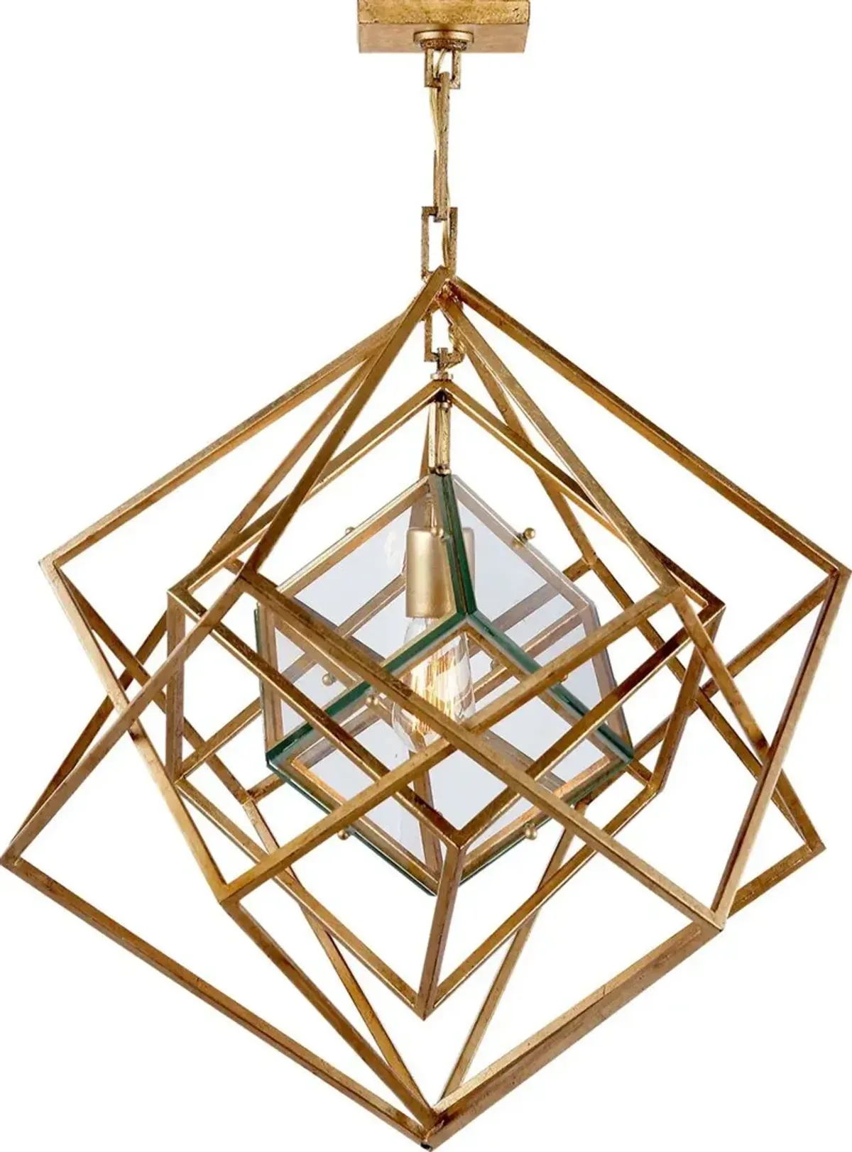 Visual Comfort - Cubist Chandelier - Gold